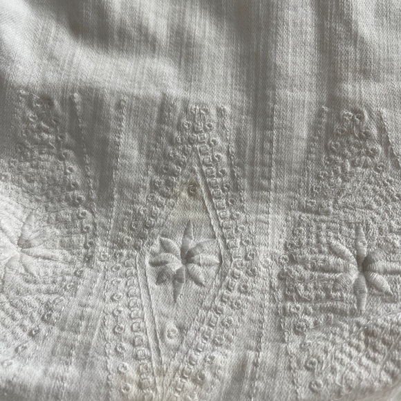 White Denim Mini Skirt - Picture 2 of 3